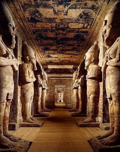 Interior of the Abu Simbel temple — where the ancient codex was recovered