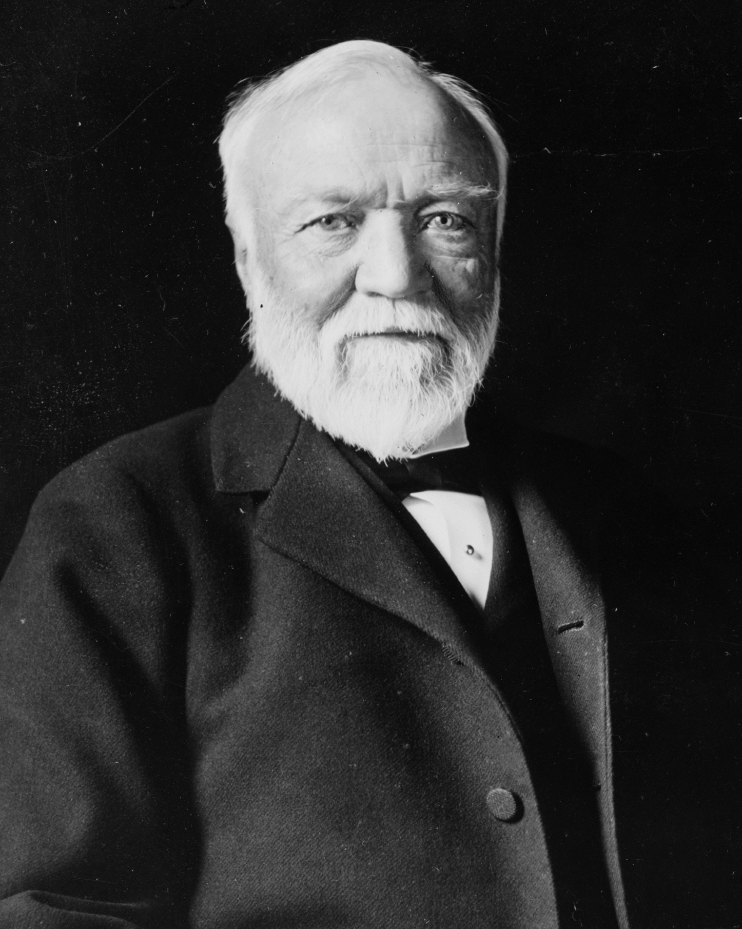 Portrait of Andrew Carnegie, steel magnate and philanthropist