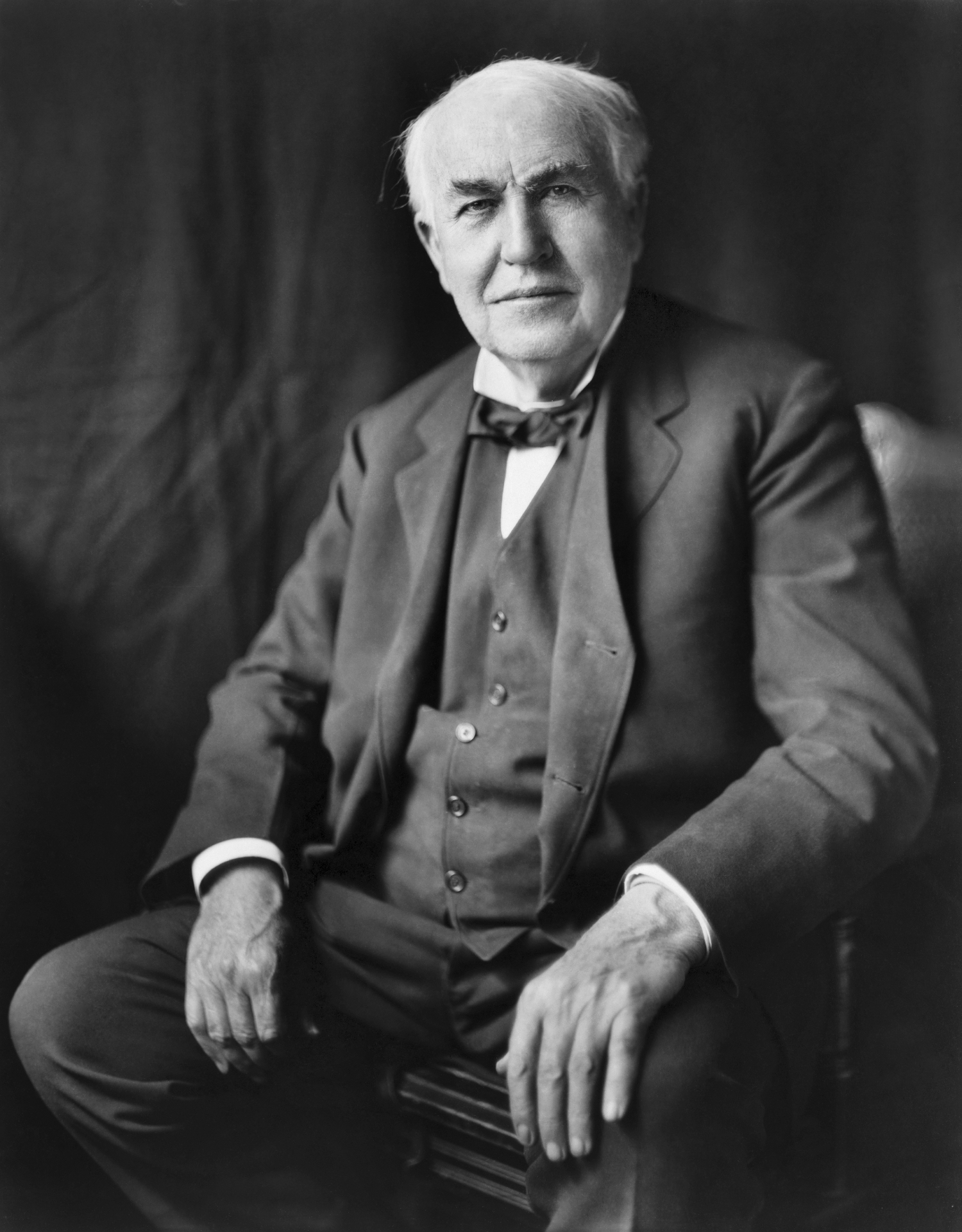 Portrait of Thomas Edison, inventor and founder of General Electric